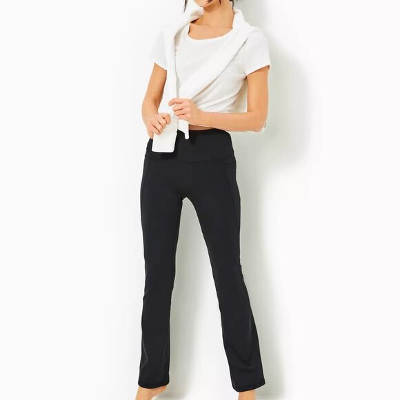 Lilly Pulitzer Luxletic Carpe Vida Flare Legging – Size M, Onyx Black - Picture 1 of 7
